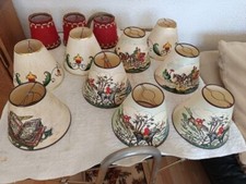 LOT ANCIEN STOCK  ABAT JOURS VINTAGES  PINCES ET DOUILLE