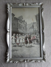 TISSAGE DE SOIE STEVENGRAPH NEYRET - ALONSO PEREZ - SCÈNE GALANTE - FIN XIXème