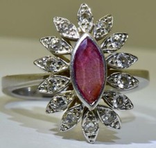 Étonnant Vintage 18k or Blanc