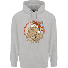 Équestre Cher Père Noël Drôle Cheval Noël Hommes Sweatshirt À Capuche
