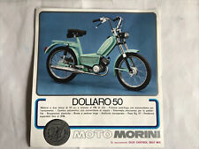 DOLLARO 50 MOTO MORINI PUBLICITE ADVERTISING PUB CATALOGUE 21x19,5 Environ