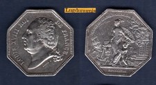 Jeton Compagnie Générale D'assurance Paris 1818 Louis XVIII Argent