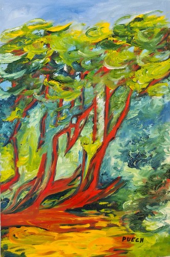 Peinture huile bouquet - peinture, a