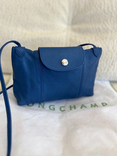Sac pochette cuir - cuir, longchamp