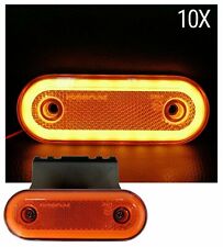 10x Feux de Gabarit Oval Neon Led Orange Support Noir E9 Camper Camping-car Bus
