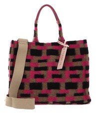 COCCINELLE Preppy Grained Leather Shopper M Multi Rosewood