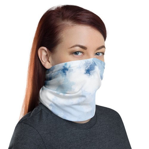 Blue watercolor neck - blue,