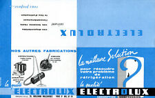 Publicité Electrolux  réfrigérateur - frigo frigélux - aspirateur électroménager