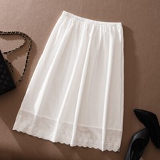 Femme Dentelle Coton Jupon Combinaisons Taille Élastique A-Line Ruffles Classic