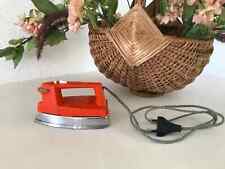 24⚜️ Ancien Jouet Véritable Fer à Repasser Enfant Jolux Calor Orange Vintage Fct