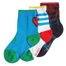 Adidas X lego 3er Lot Chaussettes Unisexe Bébé Enfants Petits Bas Multicolore