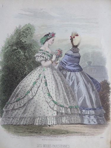 Gravure mode ancienne - de, femme