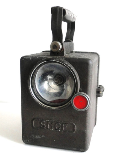 Ancienne lampe lanterne sncf - lampe,