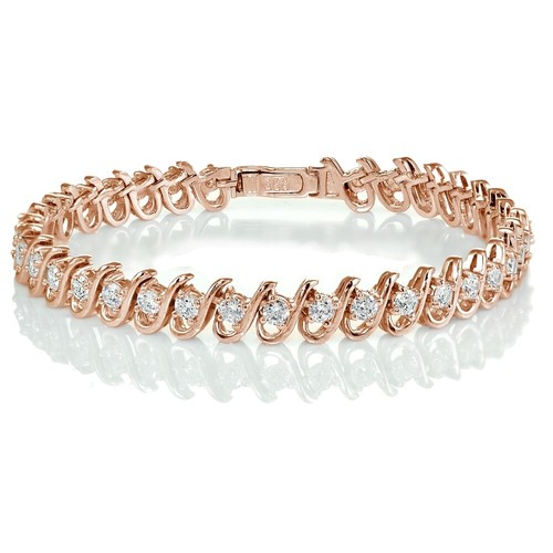 Rose flash zircon cubique - rose,