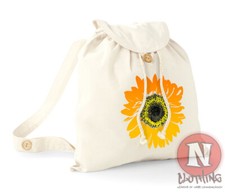 Tournesol Sac à Dos Nature Fleur Vacances École Collège Coton Bio Jour Sac