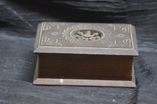 ANCIEN COFFRE EN BOIS STYLE BRETON BIJOUX 