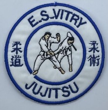 ÉCUSSON/PATCH - JUDO/JU-JITSU  - E.S VITRY - diam 8,3cm. !!  (E2)