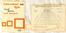 SOM Berthiot Pan Cinor 40 reflex télémétrique Notice Calculateur