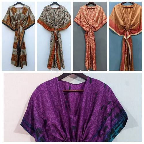 Pcs lot vintage silk saree - 5,