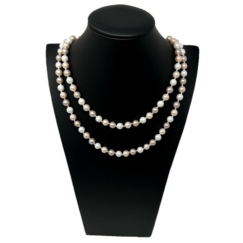 Collier long nacre perle - collier, de