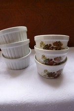 6 ramequins, petits plats individuels à four, porcelaine à feu, Digoin et Casa