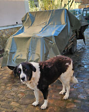 Grande bâche militaire protection camouflage dans sac 12m² Jeep Willys PeugeotP4