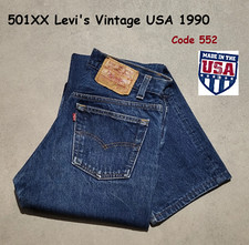 90'S Levi's 501XX Vintage Année 1990 Made In USA  Buttons 552 