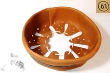 Intérieur cuir couleur tabac et rivet casque allemand M35, 40, 42 WWII repro t61