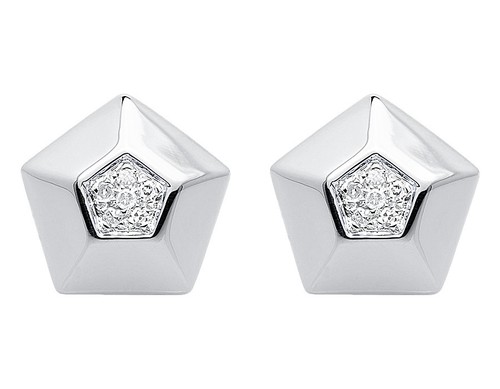 10k white gold round - white,