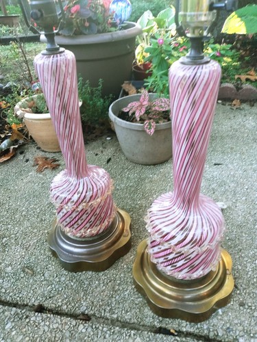 Murano pink white glass - ,