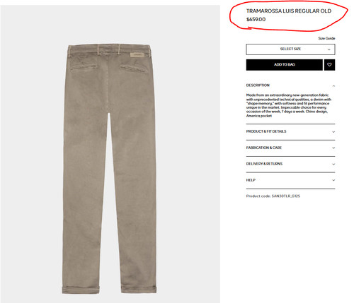 Prix conseillé 659 pantalon - conseillÉ,