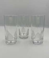 3 x Villeroy & Boch Long Drink Gobelets Orangeade Feuilles Cristal Parfait État