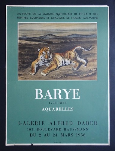 Barye animalier affiche - barye,