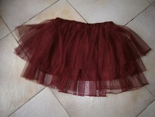 JUPE FEMME A VOLANTS EN TULLE BORDEAUX TAILLE UNIQUE MARQUE KHAAN TAILLE ELASTIQ