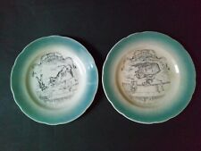 2 ASSIETTE DECOR CORRIDA DE