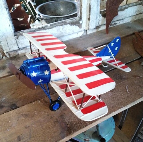 Modèle avion biplan vintage - biplan,