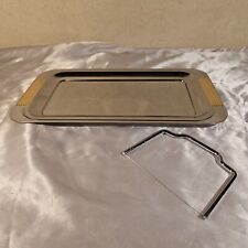 PLATEAU/PLAT DE SERVICE GUY DEGRENNE EN INOX AVEC COUPE FOIE GRAS / VINTAGE 