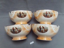 4 anciens bols en faïence Ty Breiz Longchamp décor à l'Angélus (CO60)