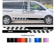 2 BANDES BAS DE CAISSE POUR MERCEDES VITO MARCO POLO FOURGON STICKER BD435-51