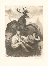 HALLEZ JACQUES GRAVURE ORIGINALE SIGNÉE AU CRAYON ORIGINAL HANDSIGNED ETCHING