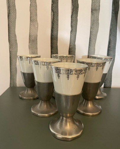 Lot six mazagrans - six,