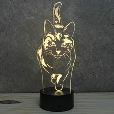 Lampe de chevet veilleuse 3D Chat avec télécommande - Cadeau anniversaire sur...