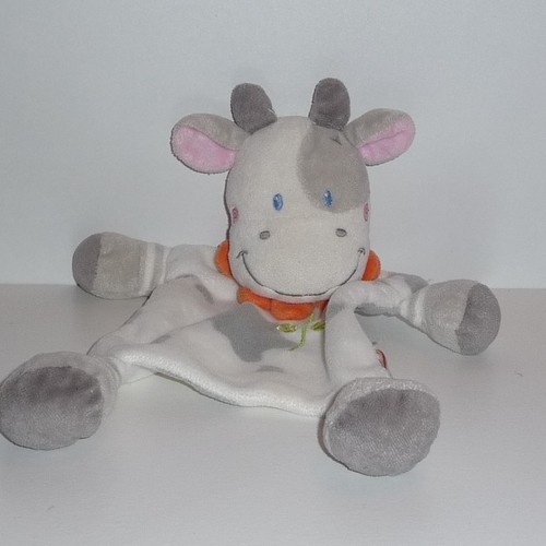 Doudou vache nicotoy blanc - vache,