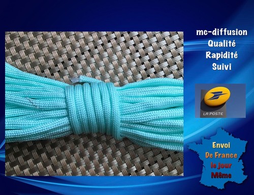 Paracorde turquoise 550 7brins - turquoise,