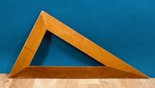 Ancienne équerre en bois Dessin Ecole Vintage BHV