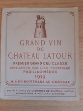 étiquette vin chateau Latour