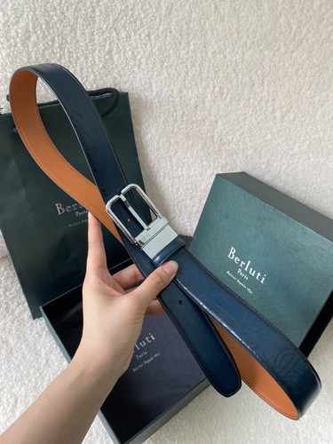 Blue berluti belt - blue,