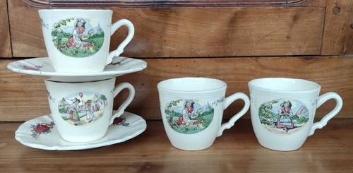 Ancien ensemble tasses alsace - ensemble,