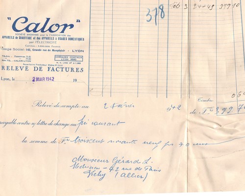1942 appareils chauffage - 1942, et