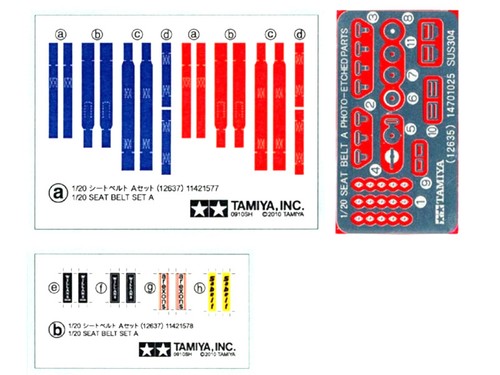 Tamiya harnais sièges a - harnais, f1